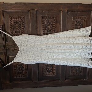 AQUA White Lace Dress Size Small
